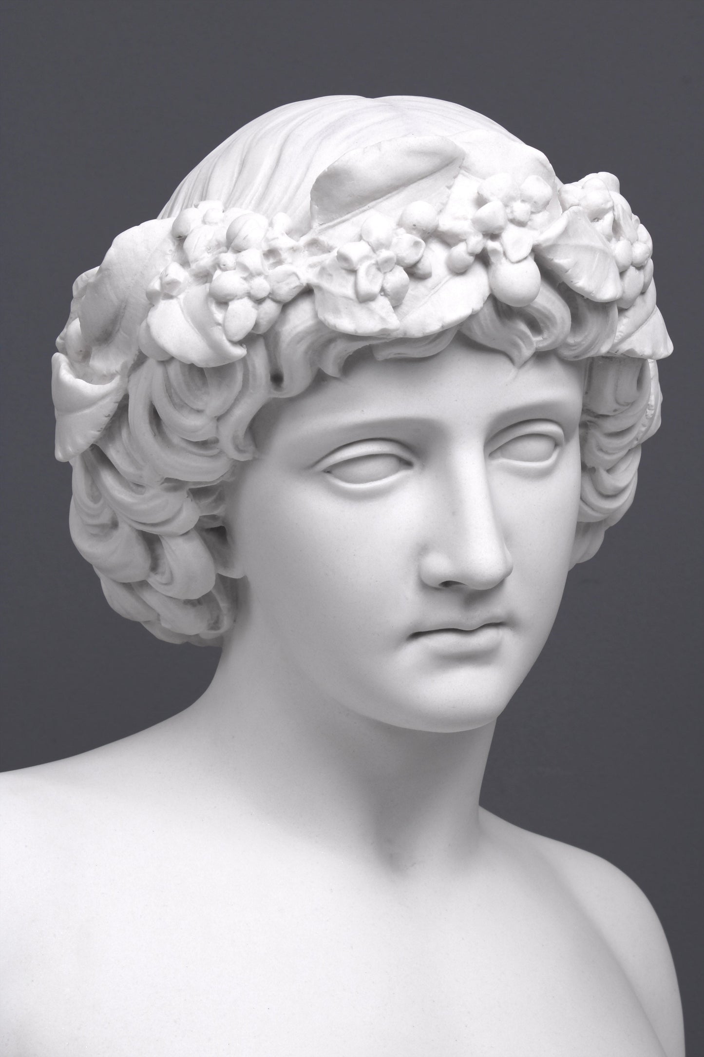 Antinous with Bacchic Wreath Bust Sculpture