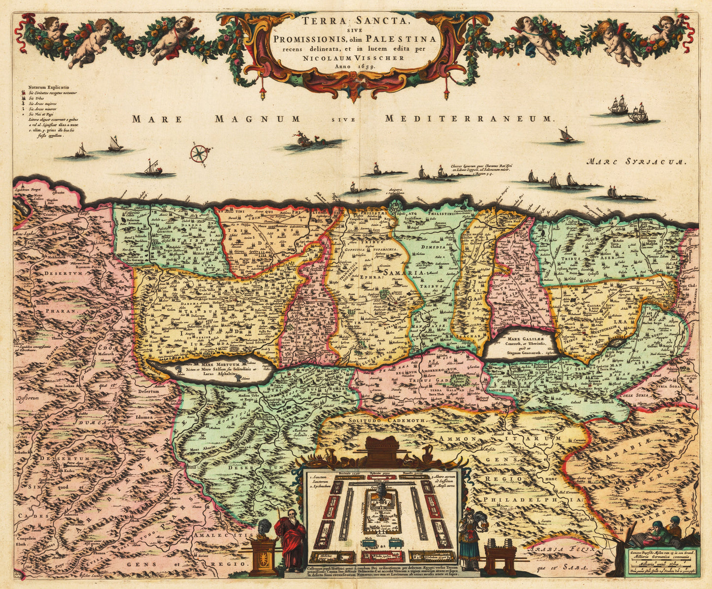 1659 Terra Sancta sive Promissionis, olim Palestina...