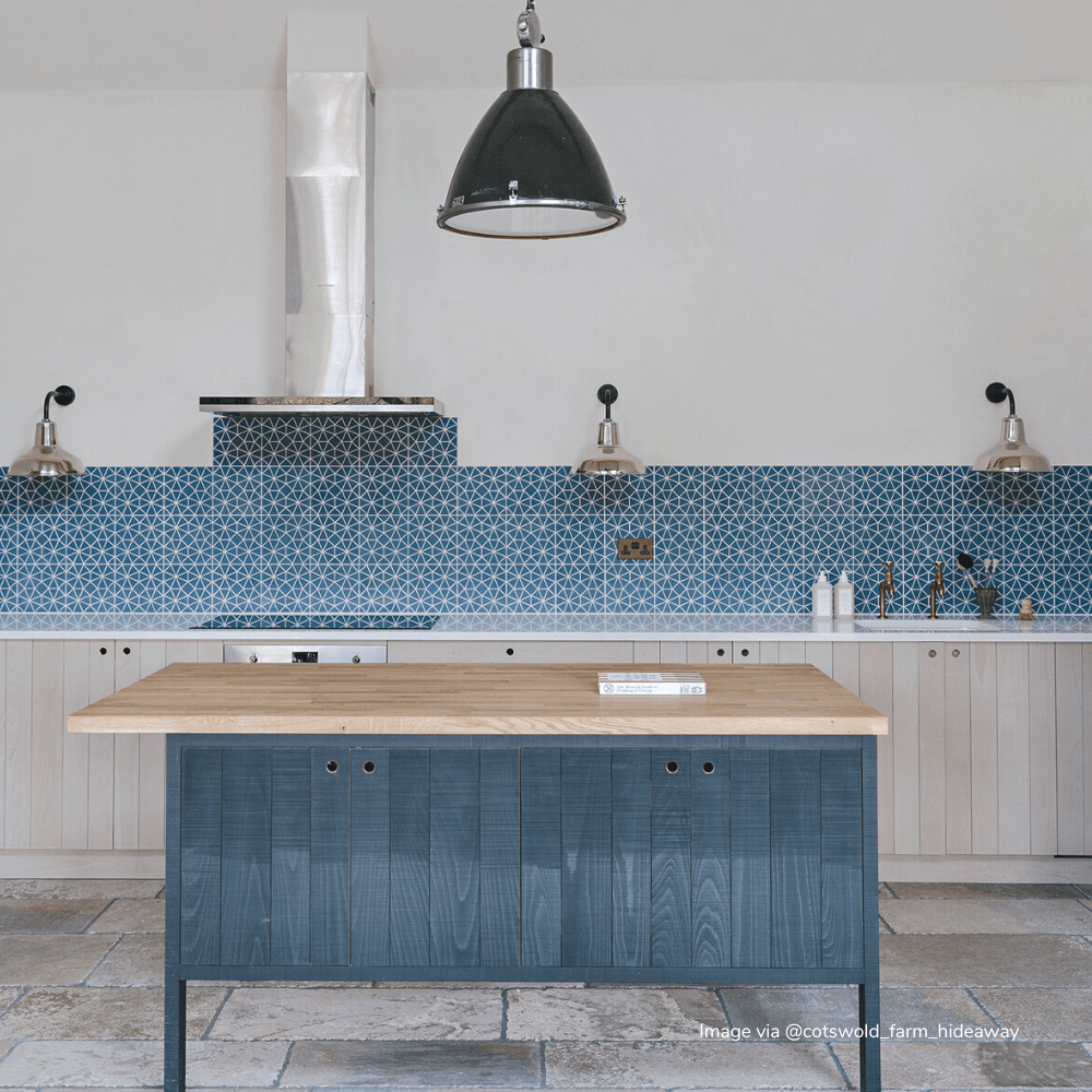 Anthropologie Blue Tile