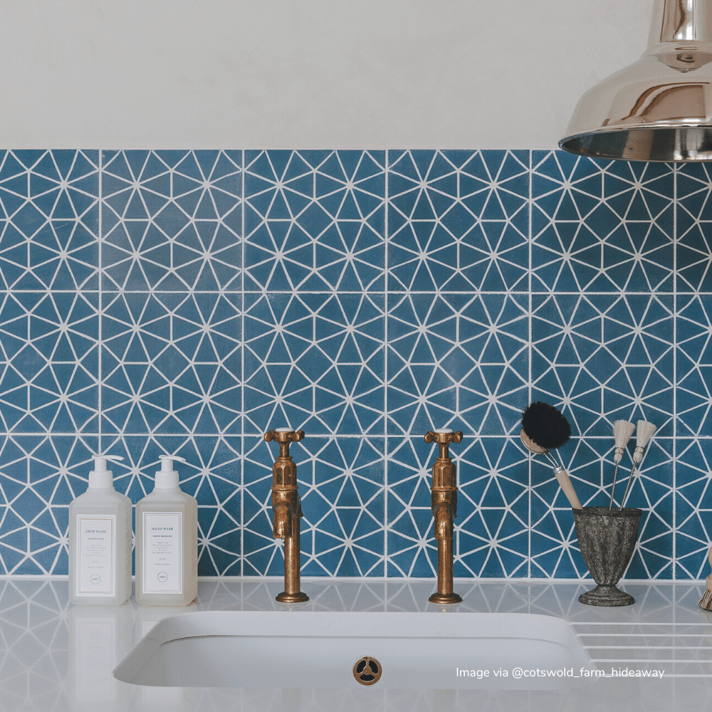 Anthropologie Blue Tile
