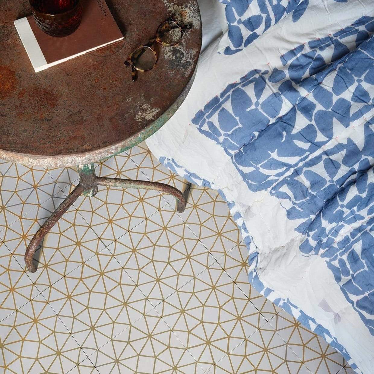 Anthropologie Gold Tile