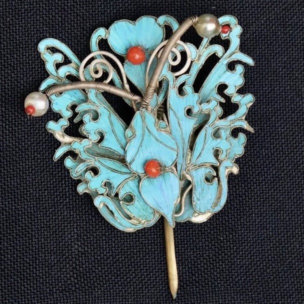 Antique Qing Dynasty 2 1/2 Articulating Tian-Tsui Hair Pin
