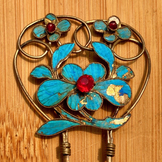 Antique Qing Dynasty 4 1/2 Tian-Tsui Hair Pin - 200621-P