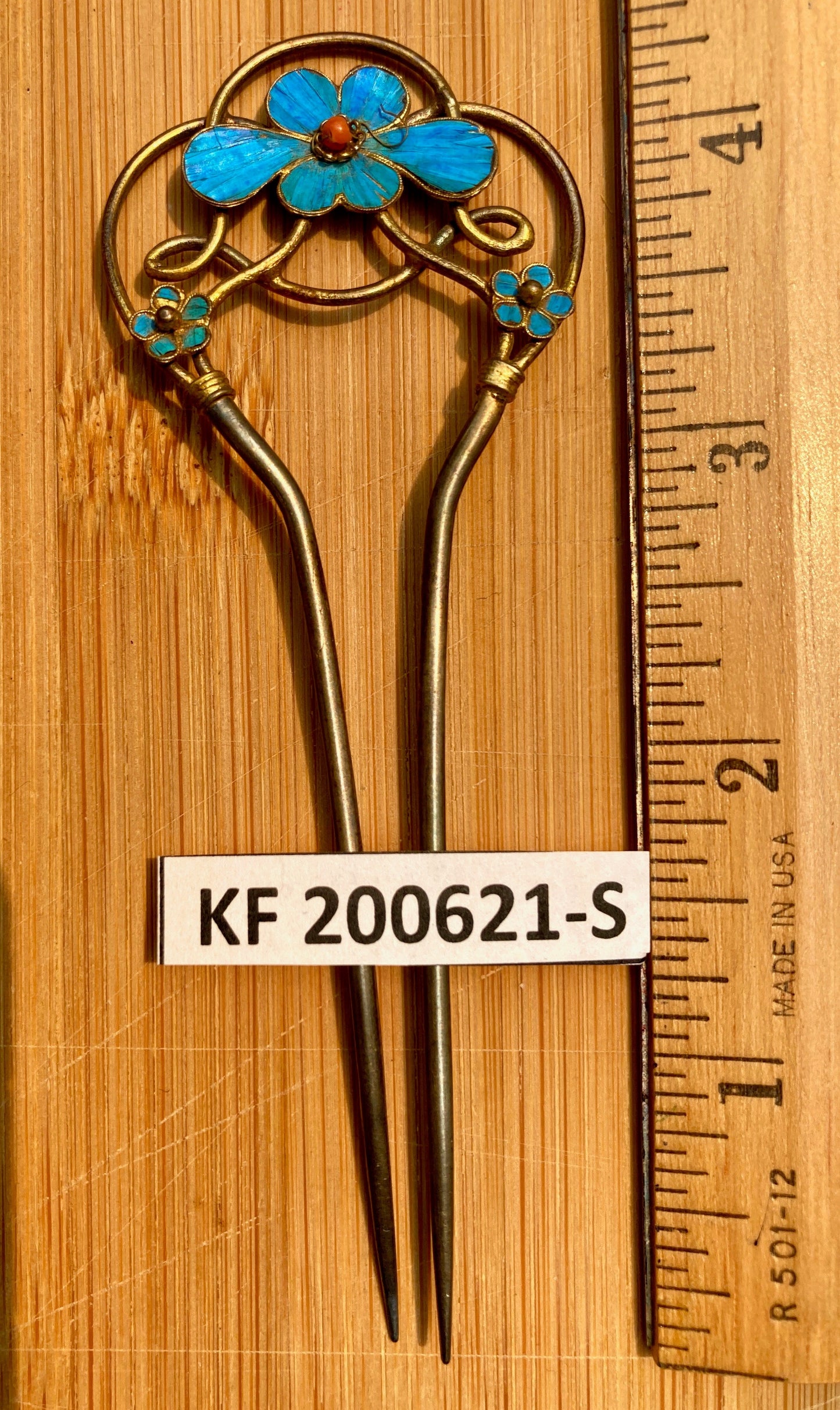 Antique Qing Dynasty 4 1/2 Tian-Tsui Hair Pin - 200621-S