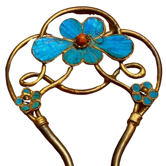 Antique Qing Dynasty 4 1/2 Tian-Tsui Hair Pin - 200621-S