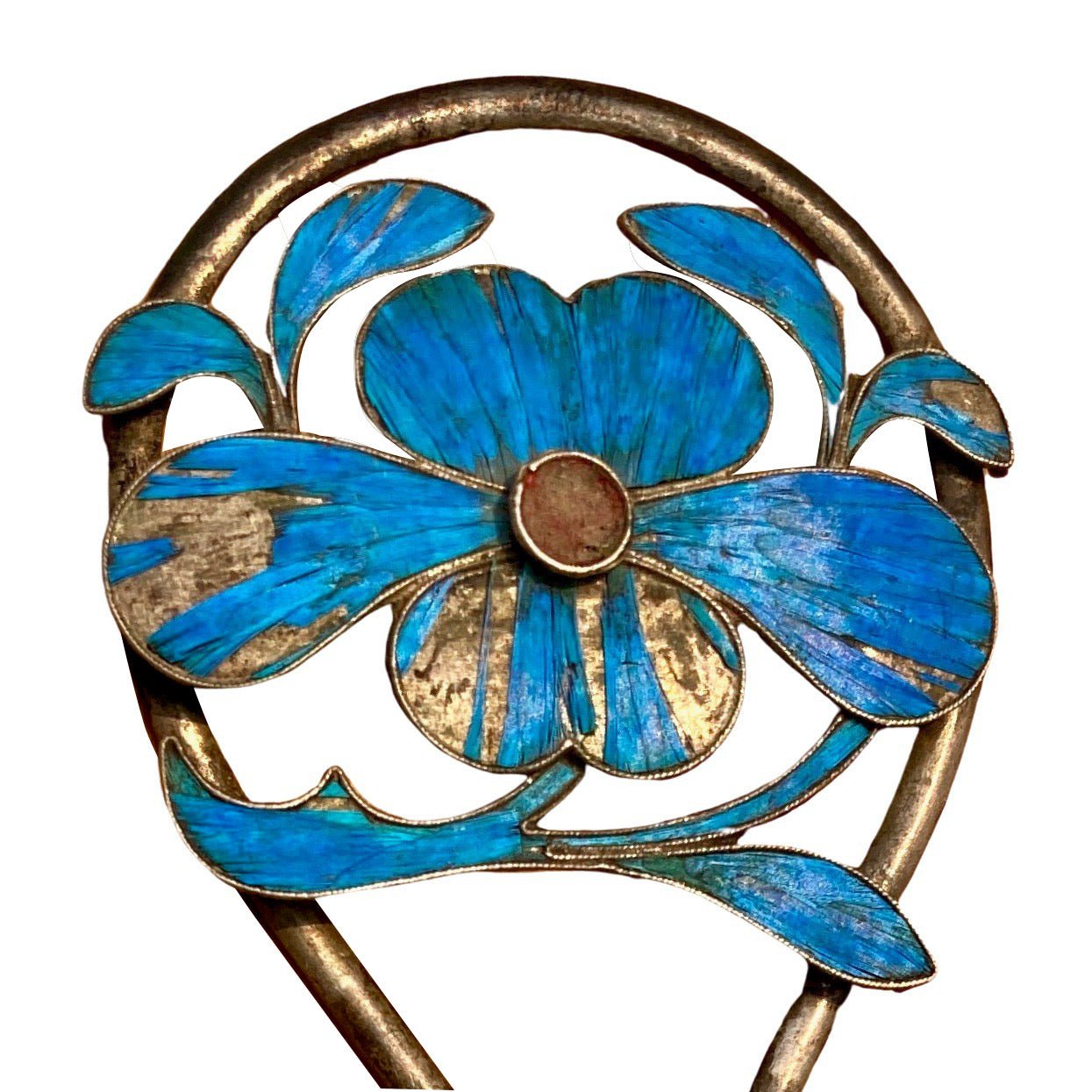 Antique Qing Dynasty 4 3/4 Tian-Tsui Hair Pin - 200621-M