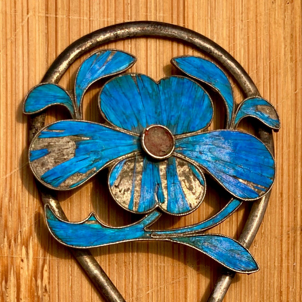 Antique Qing Dynasty 4 3/4 Tian-Tsui Hair Pin - 200621-M