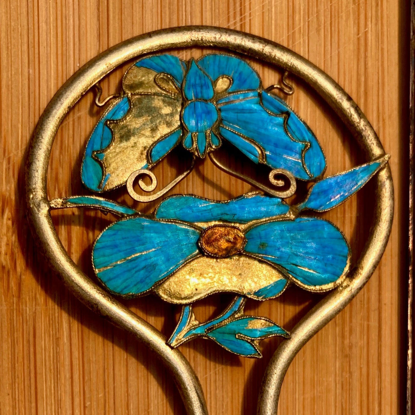 Antique Qing Dynasty 4 Tian-Tsui Hair Pin - 200621-N