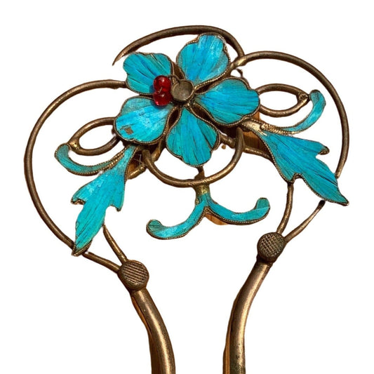 Antique Qing Dynasty 5 1/4 Tian-Tsui Hair Pin - 200621-W