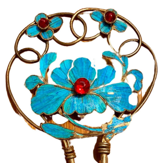 Antique Qing Dynasty 5 1/4 Tian-Tsui Hair Pin - 200621-U