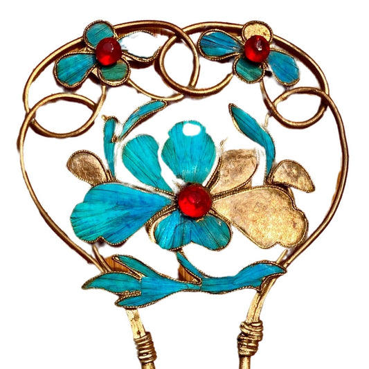 Antique Qing Dynasty 5 1/8 Tian-Tsui Hair Pin - 200621-Q