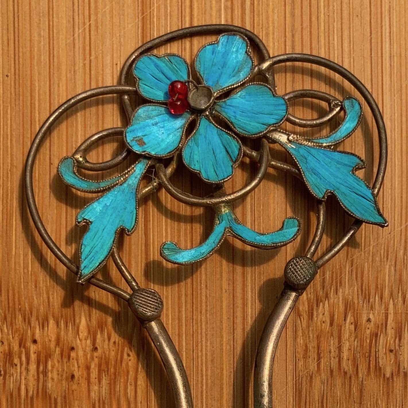 Antique Qing Dynasty 5 1/8 Tian-Tsui Hair Pin - 200621-W