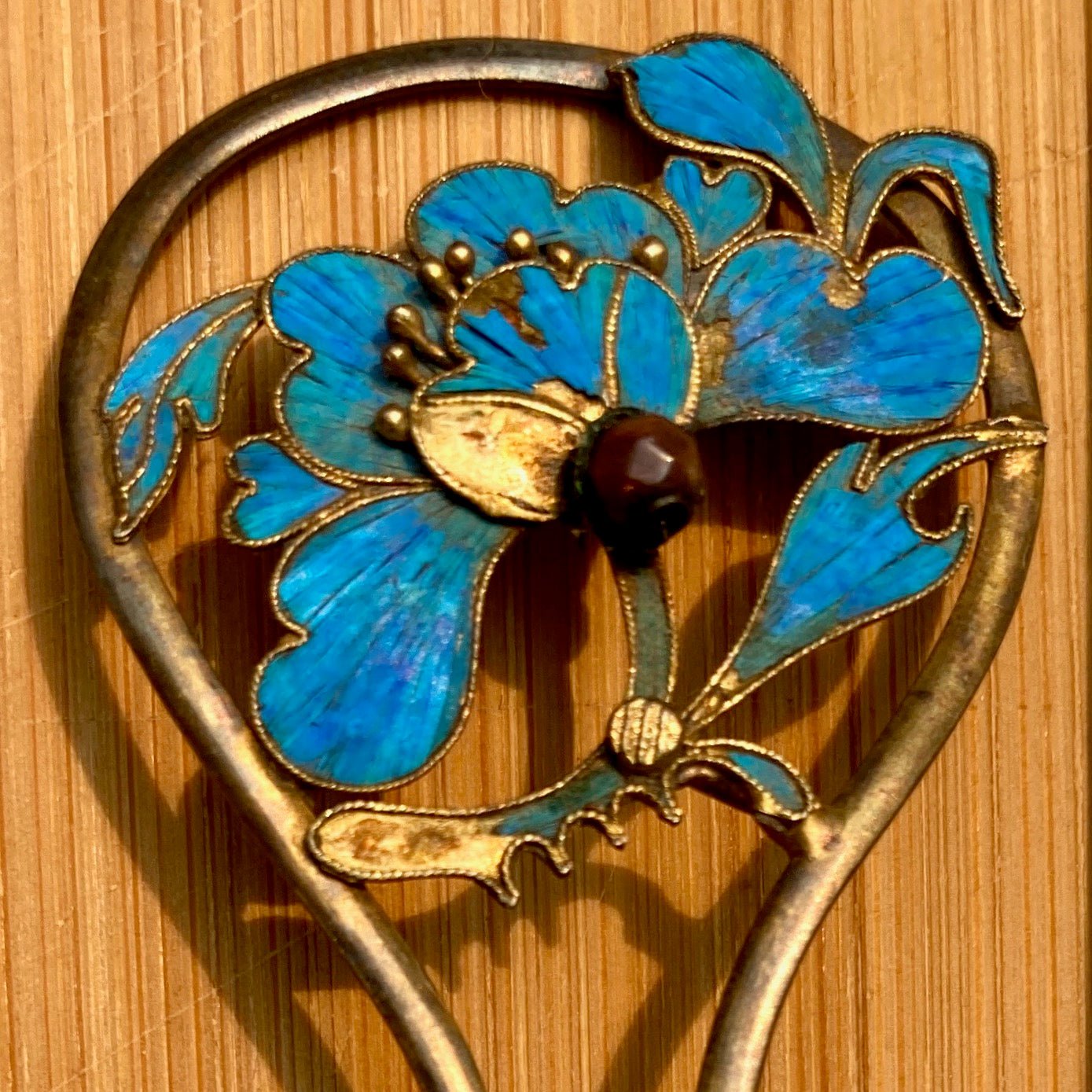 Antique Qing Dynasty 5 Tian-Tsui Hair Pin - 200621-H