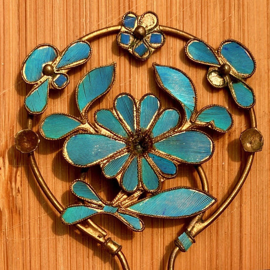 Antique Qing Dynasty 5 Tian-Tsui Hair Pin - 200621-I