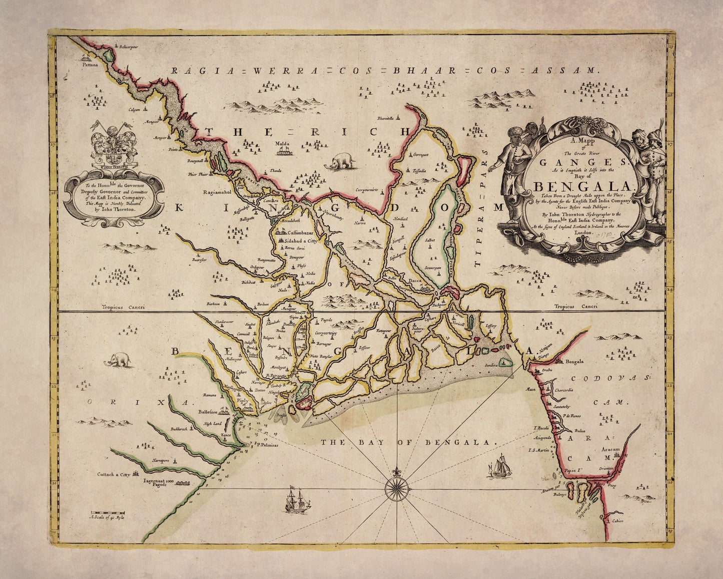 Bay of Bengal Map dated 1685